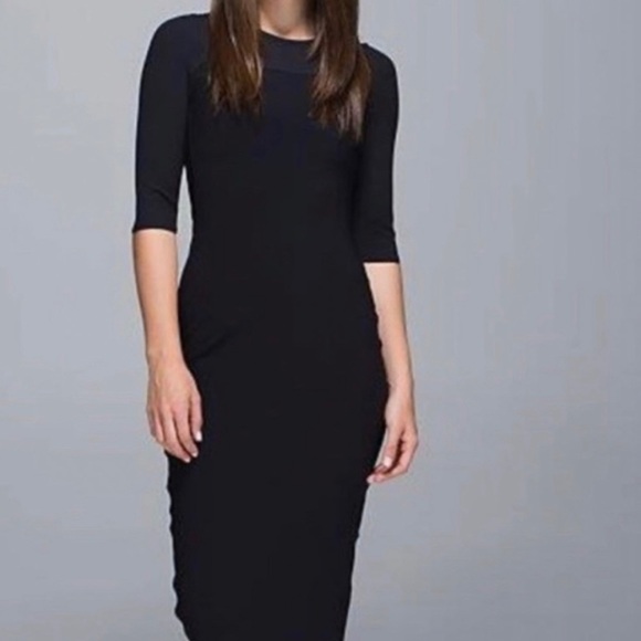 lululemon athletica Dresses & Skirts - lululemon | Size 10 black rare Out of This World bodycon dress